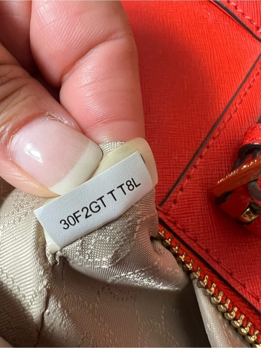 Michael Kors Charlotte Tote Bright Red Saffiano Leather Dangling MK Charm ❤️